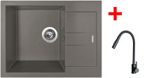 Sinks AMANDA 650 Truffle + ELASTA S černá matná 